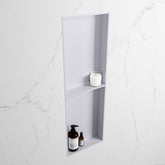 MONDIAZ EASY Nis 149,5x29,5cm in solid surface kleur Cale | Cale. 2 vakken geschikt voor in- of opbouw